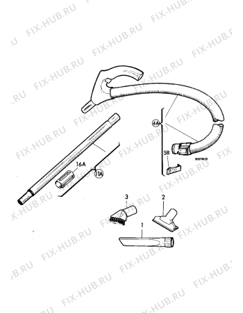 Взрыв-схема комплектующей Electrolux Z851 - Схема узла Accessories